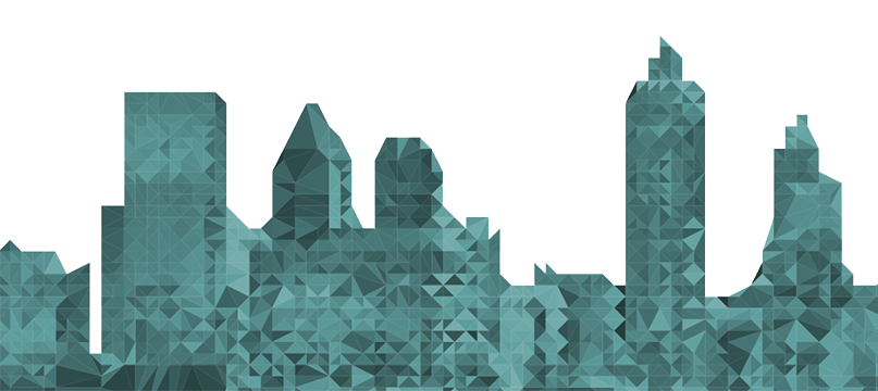 Nonprofit consulting icon featuring Atlanta cityscape